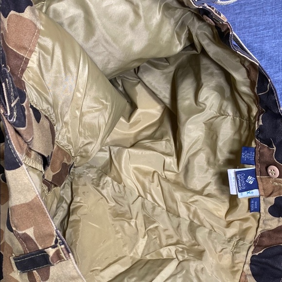 Vintage Columbia Gore-Tex Camo Hunting Pants 42x32 Waterproof Duck Camo Outdoors - Picture 11 of 12